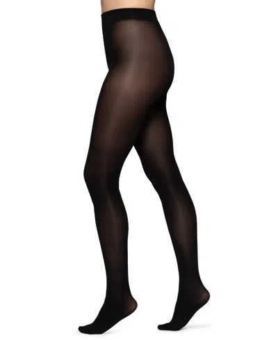 Hue Women's Super Gloss Opaque Tights In Black