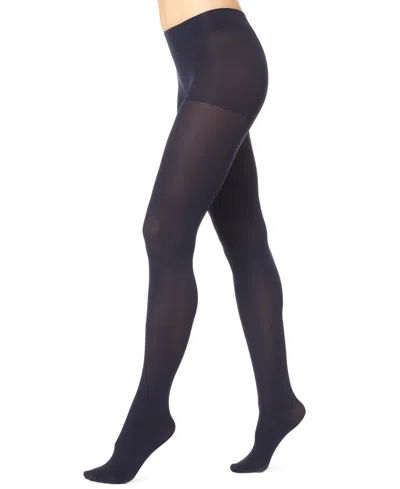 Hue Women's Super Opaque Control Top Tights U6620 In Blue
