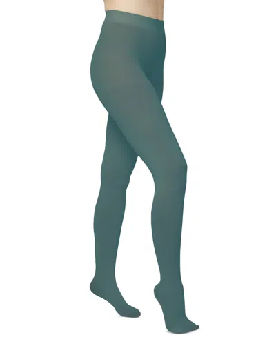 Hue Women's Super Opaque Control Top Tights U6620 In Mediterranea