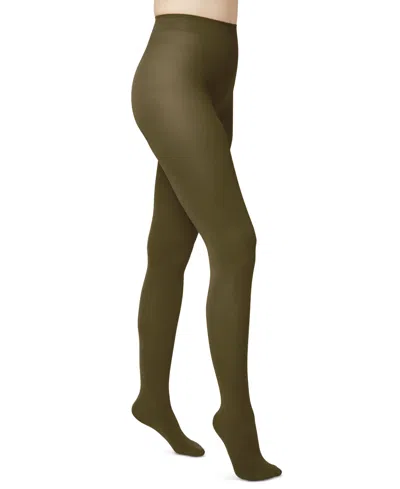 Hue Women's Super Opaque Control Top Tights U6620 In Olive