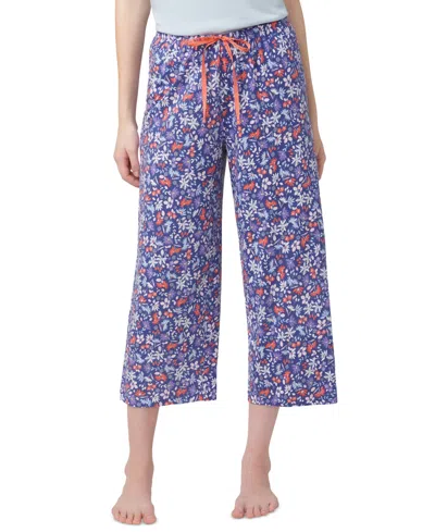 Hue Women's The Ditsy Dance Capri Pajama Pants In Skipper Blue