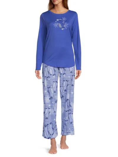 Hue Women's Timeless Graphic Tee In Blue