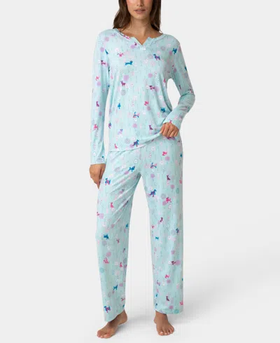 Hue Women's Timeless Jersey Folded Set In Blue