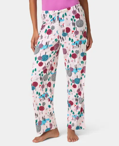 Hue Women's Tree Mountain Mid-rise Lounge Pants In Pink