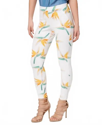 Hue Women's Tropical Floral Skimmer Leggings In White