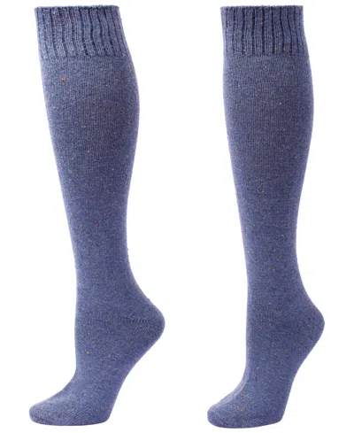 Hue Women's Tweed Ribbed Welt Knee-high Socks In Black