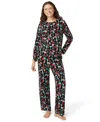 Hue Women's Waffle Fleece Pajama Set In Multi