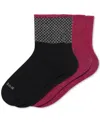 Hue Women's Wool-blend Mini Crew Socks, 2-pack In Diamond Pack