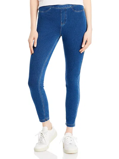 Hue Women's Pull-on Mid-rise Denim Capri Leggings In Medium Wash