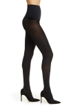 Hue Yoga Waist Opaque Tights In Black