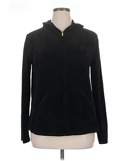 Pre-owned Hue Zip Up Hoodie In Black