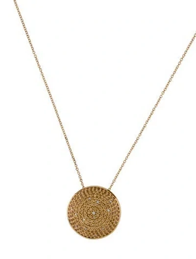 Pre-owned Hueb 18k 1.59ctw Sapphire & Diamond Chameleon Pendant Necklace, 16.25" In Multi