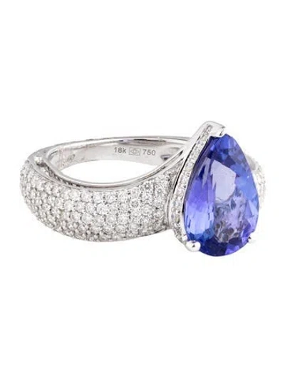 Pre-owned Hueb 18k 2.90ctw Tanzanite & 1.10ctw Diamond Apus Ring In Multicolor