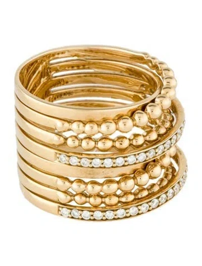 Pre-owned Hueb 18k Diamond Bubbles Band In Multi