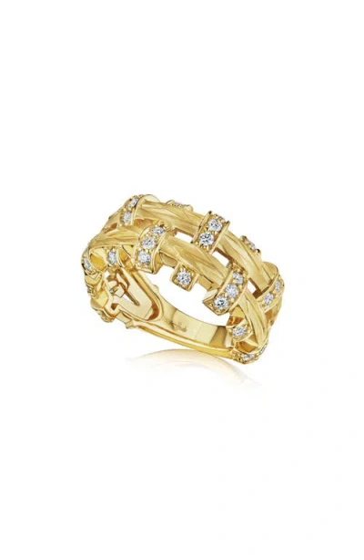 Hueb Amazonia Palha Diamond Ring In Gold