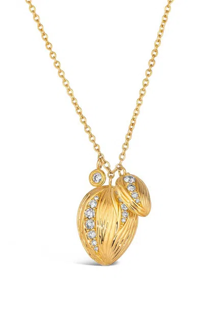 Hueb Amazonia Triple Pendant Diamond Necklace In Gold