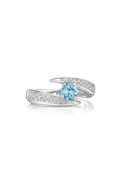 Hueb Aquamarine & Diamond Ring In Metallic