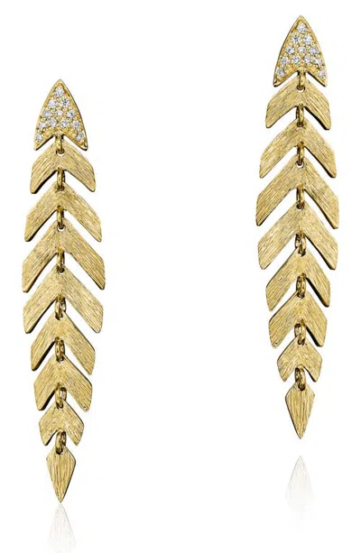Hueb Bahia Diamond Drop Earrings In Gold
