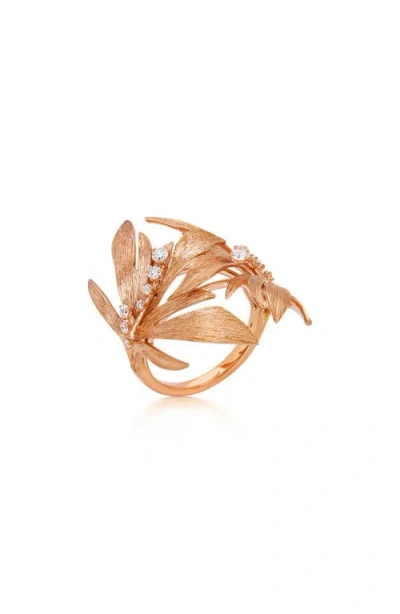 Hueb Bahia Diamond Ring In Pink Gold