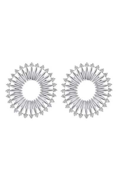 Hueb Diamond Frontal Earrings In Metallic