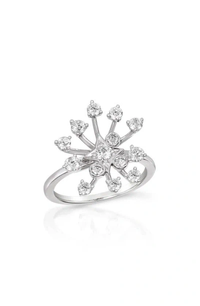 Hueb Diamond Starburst Ring In White Gold