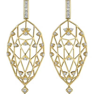 Hueb Estelar Diamond Drop Earrings In Yellow Gold/diamond