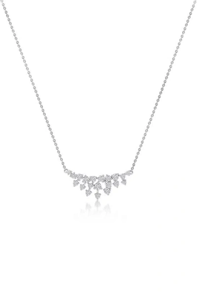 Hueb Luminus Diamond Bar Pendant Necklace In White Gold
