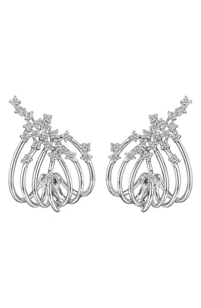 Hueb Women's Luminus 18k White Gold & 0.47 Tcw Diamond Cuff Earrings