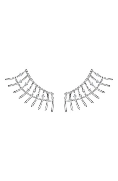 Hueb Luminus Diamond Fan Earrings In Metallic
