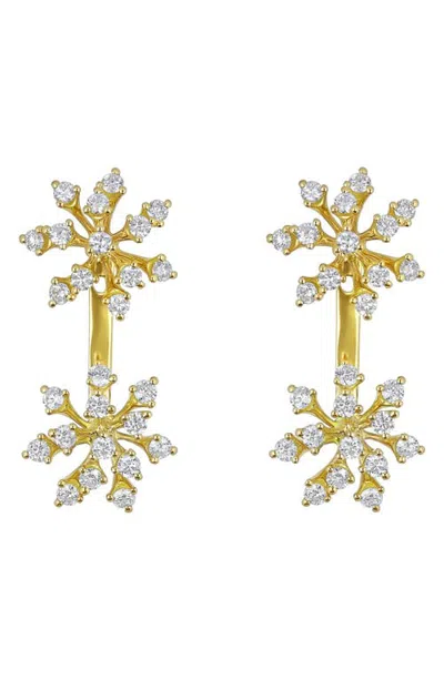 Hueb Luminus Diamond Linear Drop Earrings In Gold