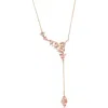Hueb Mirage Rose Morganite & Diamond Asymmetric Necklace In Pink Gold