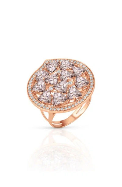 Hueb Mirage Rose Morganite & Diamond Ring In Gold