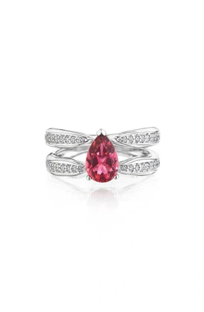Hueb Pink Tourmaline & Diamond Ring In Metallic