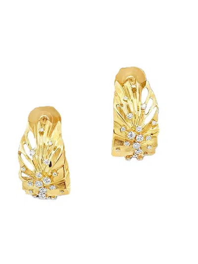 Hueb Women's Bahia 18k Yellow Gold & 0.50 Tcw Diamond Hoop Earrings