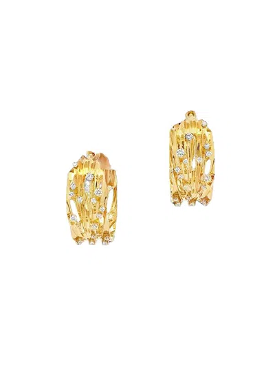 Hueb Women's Bahia 18k Yellow Gold & 0.72 Tcw Diamond Hoop Earrings