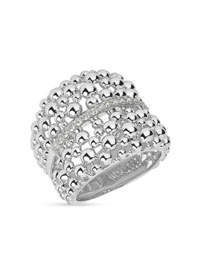 Hueb Women's Bubbles 18k White Gold & 0.2 Tcw Diamond Ring