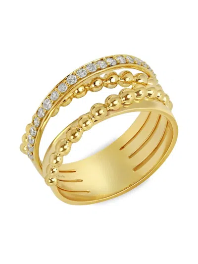 Hueb Women's Bubbles 18k Yellow Gold & 0.21 Tcw Diamond Ring