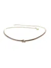 Hueb Women's Fitas 14k Yellow Gold, Garnet Pink & Diamond Choker Necklace In Pink