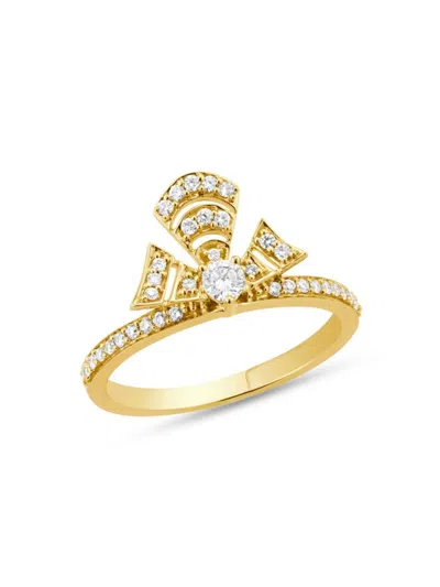 Hueb Women's Labyrinth 18k Yellow Gold & 0.257 Tcw Diamond Ring