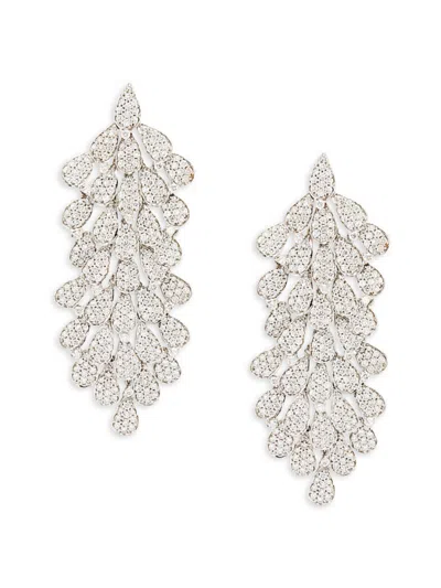 Hueb Women's Secret Garden 18k White Gold & 9.11 Tcw Diamond Drop Earrings In Metallic