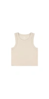 Huega House Organic Crop Tank Bone In Neutral