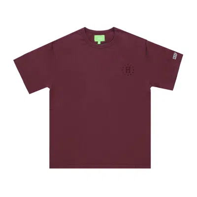 Huf 12 Galaxies Faded Relaxed Top Wine Men's T-shirt In Burgundy