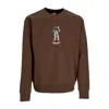 Huf 79 Crewneck X Gundam Chocolate Men's Crewneck Sweatshirt In Chocolate