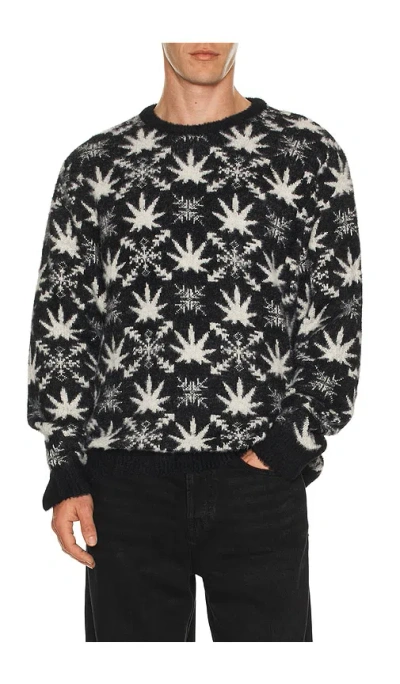 Huf Arctic Plantlife Crewneck Sweater In Black