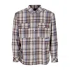 Huf Banks Men's Long Sleeve Flannel Shirt Cream In Cream