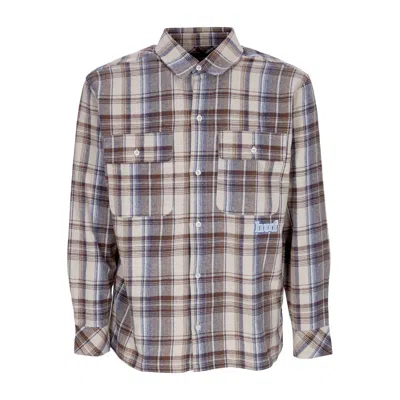 Huf Banks Men's Long Sleeve Flannel Shirt Cream