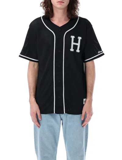 Huf Baseball Mesh Shirt In Black