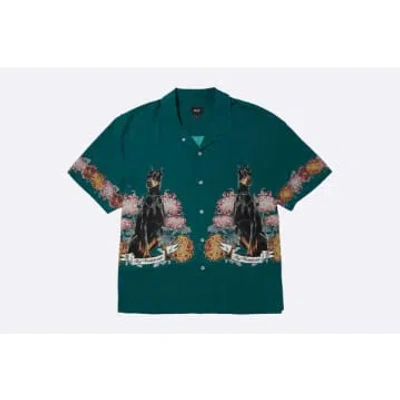 Huf Best Boys Resort Shirt Pine In Green