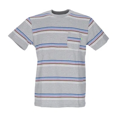 Huf Bolinas Stripe Pocket Tee Men's T-shirt In Gray