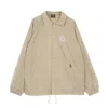 Huf Coach Jacket Men's Essentials Tt Coaches Jacket Stone In Neutral
